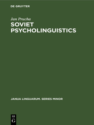 cover image of Soviet Psycholinguistics